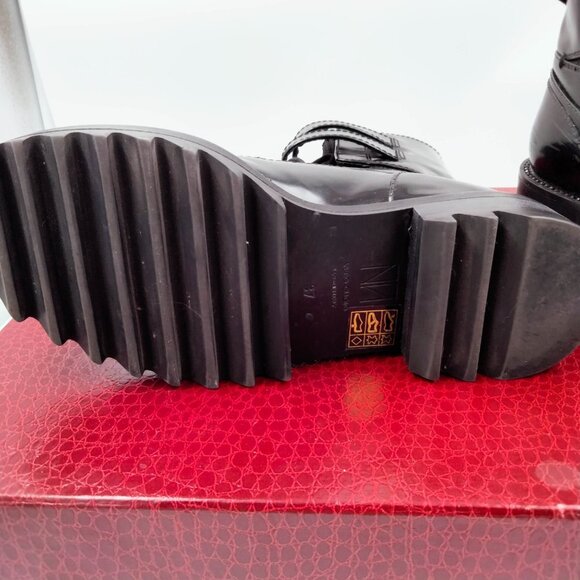 Tamara Mellon Military Abrasivato Combat Boots in Black 37 7 - Picture 9 of 15